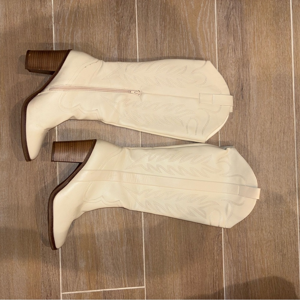 Altar'd State Cream Heeled Boots
